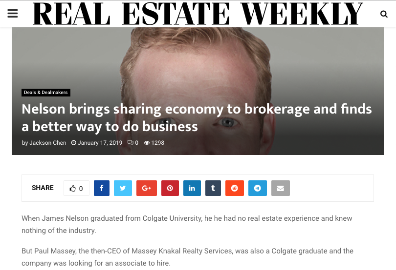 Nelson brings sharing economy to brokerage and finds a better way to do business