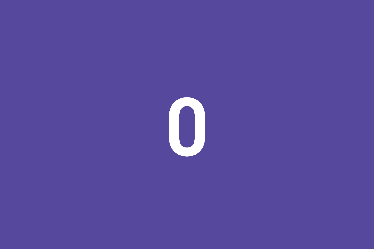 white zero on purple background depicting zero lost tax revenue